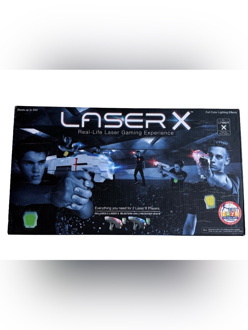LASER X Real-Life Laser Gaming Experience - 2 Laser Blasters and 2 Receiver Vest